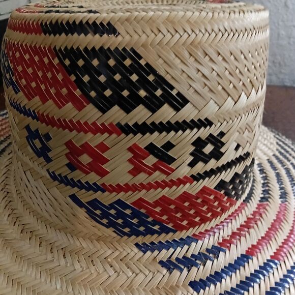 Handwoven Artisan Crafted Straw Bohemian Wide Brim Aaliyah Wayuu Hat main image 7
